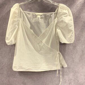 H & M Tie Wrap Peasant Blouse